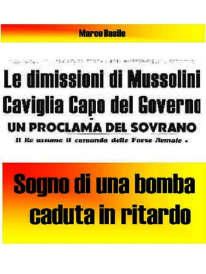cover image of Sogno di una bomba caduta in ritardo